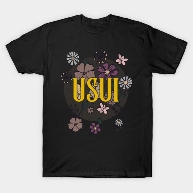 Aesthetic Proud Name Usui Flowers Anime Retro Styles T-Shirt by Kisos Thass